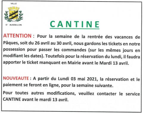 Cantine avril