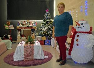La médiathèque décorée par Sandrine Lemoine